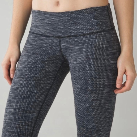 Lululemon Wunder Under Pant III Diamond Jacquard Space Dye Black Slate - Picture 4 of 10